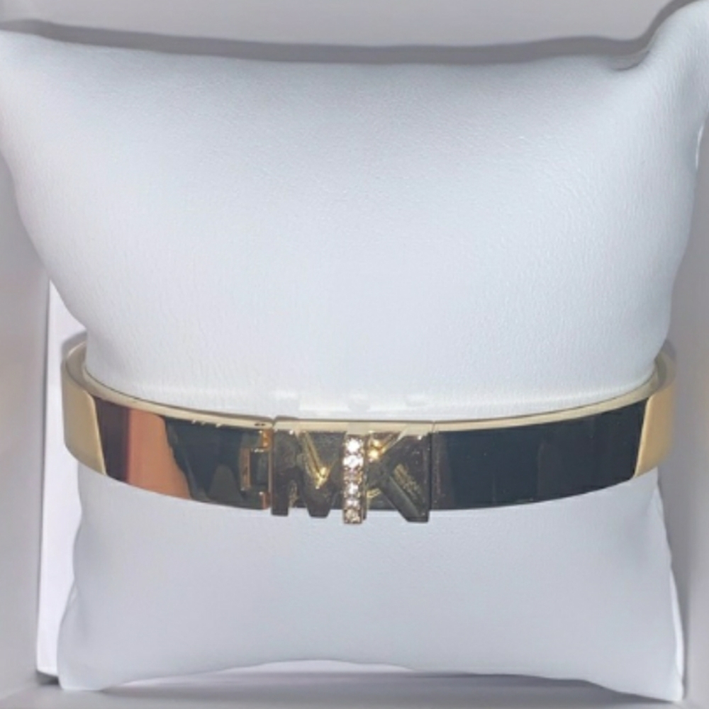 Brand New with Tags. Michael Kors Gold Bangle with Rhinstones